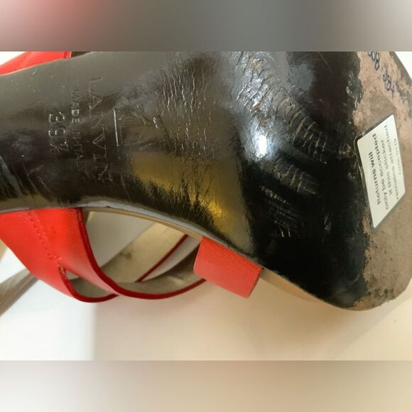 Lanvin/ Heels/ Sandals/ leather size 9 - Picture 8 of 15